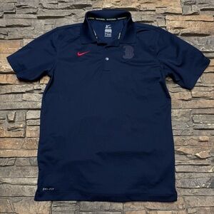 Boston Red Sox Nike Polo Shirt Men’s Small Navy Blue Dri Fit Golf Active Casual